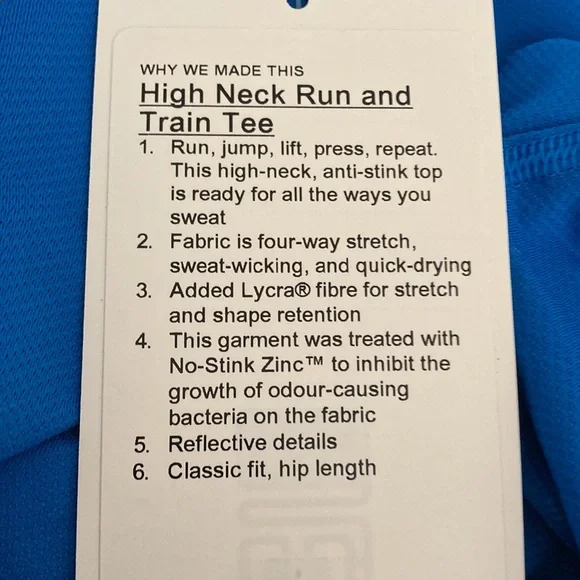 Lululemon high neck run and train tee BNWT - Picture 7 of 7